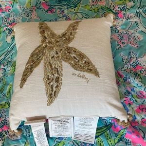 Lilly Pulitzer starfish pillow
